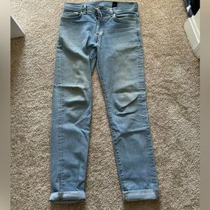 Mens light blue denim slim jeans